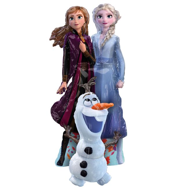 58-Inch Frozen II Anna, Elsa & Olaf Airwalker Foil Balloon