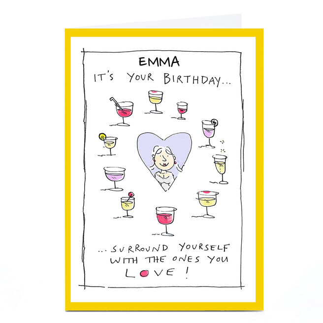 Personalised Vicar Of Scribbly Card - Surround Yourself With The Ones You Love