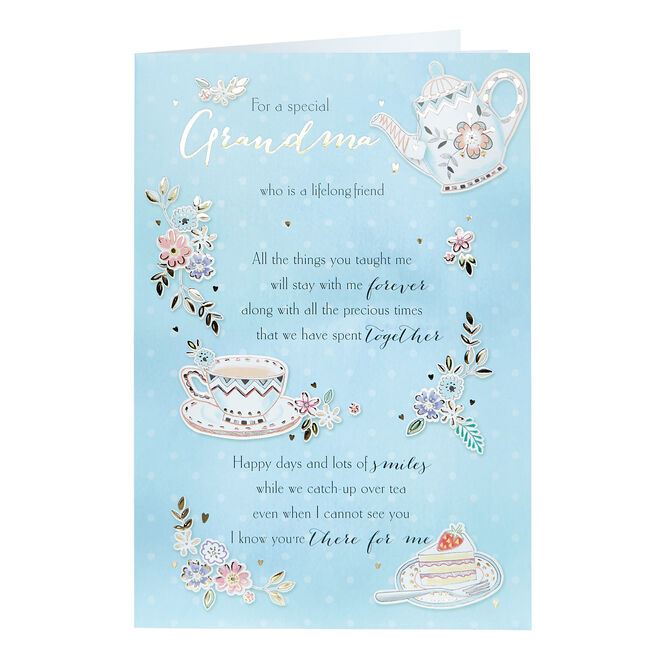 Birthday Card - Special Grandma Afternoon Tea