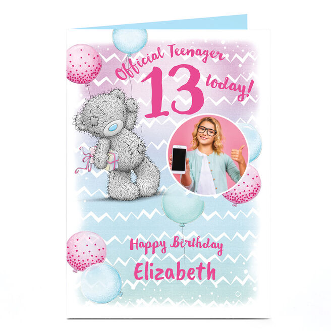 Photo Tatty Teddy 13th Birthday Card - Officially a Teenager