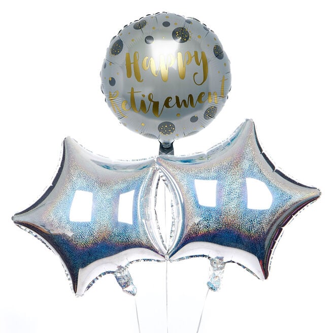 Happy Retirement Balloon Bouquet - DELIVERED INFLATED!