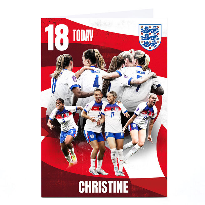 Personalised Birthday Card - Lionesses England Team 18 Today