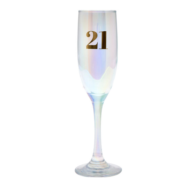 21st Birthday Champagne Flute