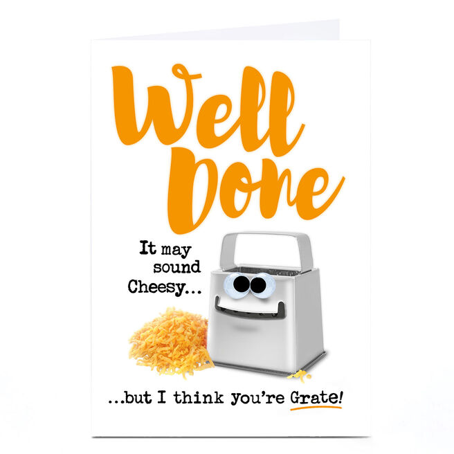 Personalised PG Quips Well Done Card - It May Sound Cheesy…