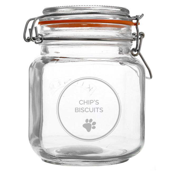 Personalised Paw Print Pet Treat Jar