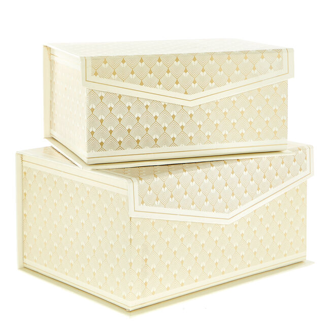 Luxury Art Deco Occasion Gift Boxes - Set Of 2