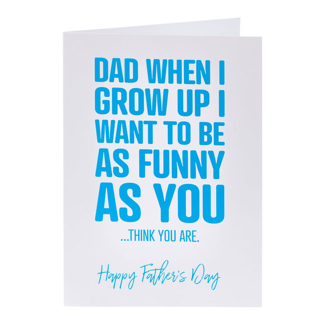 Dad When I Grow Up Punk Father's Day Card