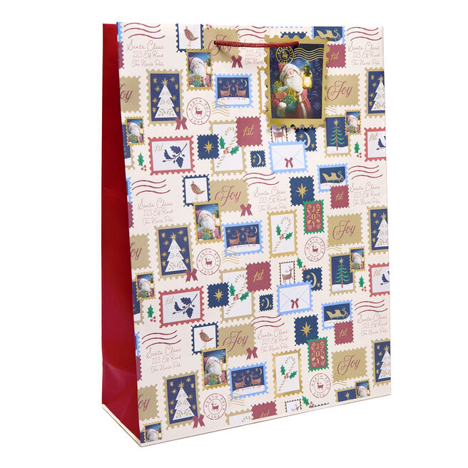 Repeat Stamps & Santa Extra Large Portrait Gift Bag