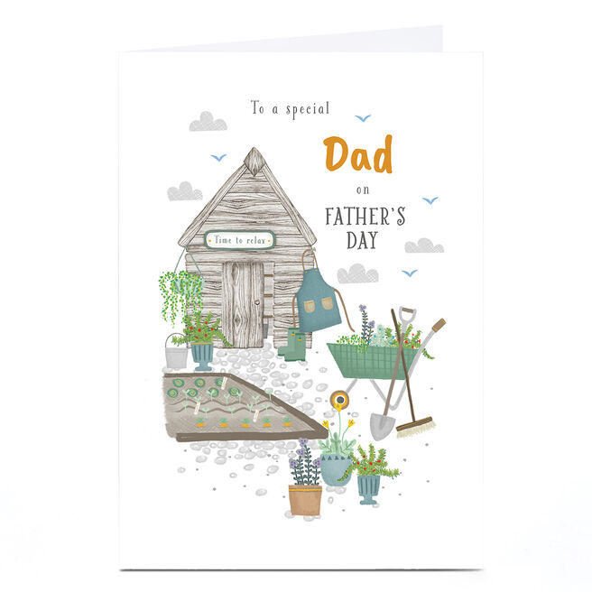 Personalised Father's Day Card - Garden Shed, Dad