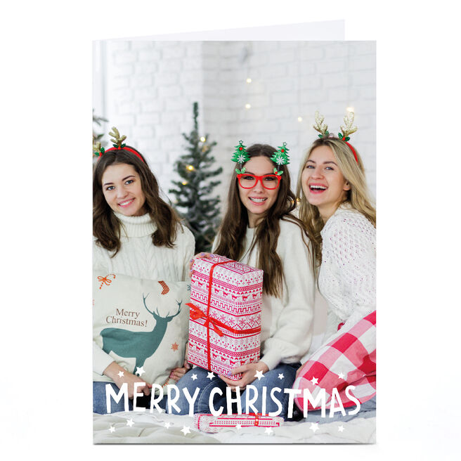 Photo Christmas Card - Portrait Full Photo Merry Christmas