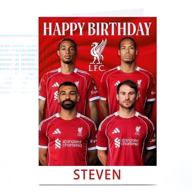 Personalised Football Birthday Card - Happy Birthday Liverpool
