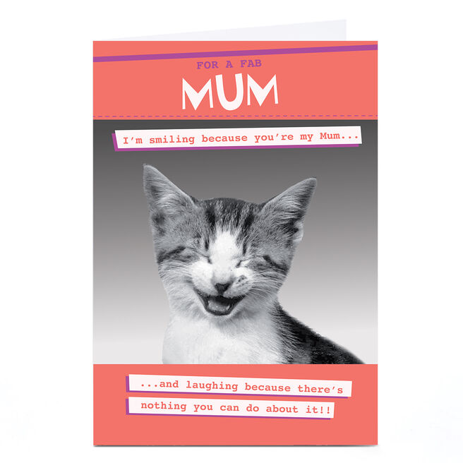 Personalised Quitting Hollywood Mother's Day Card - Mum I'm Smiling
