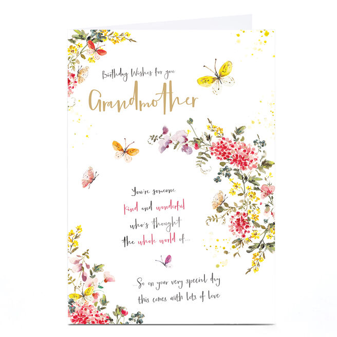 Personalised Birthday Card - Kind and Wonderful, Grandmother