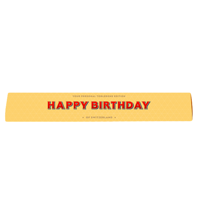100g Toblerone - Happy Birthday