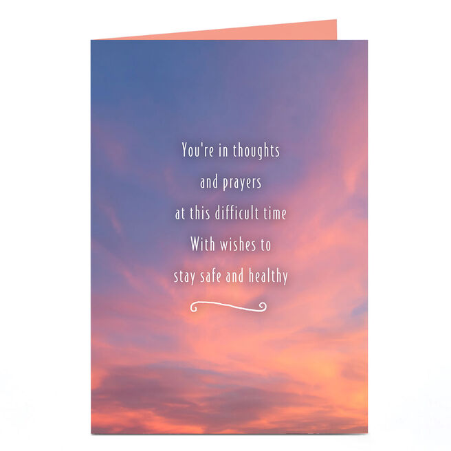 Personalised Card - Thoughts and Prayers 