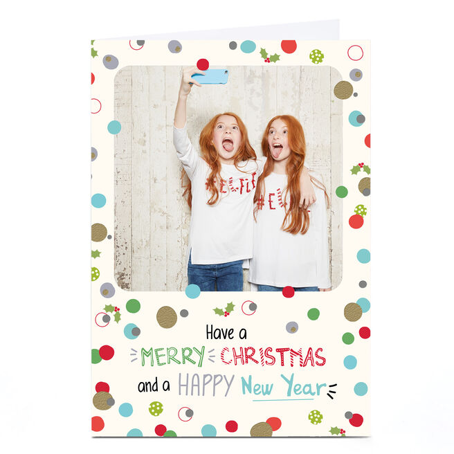 Photo Christmas Card - Merry Christmas & Happy New Year