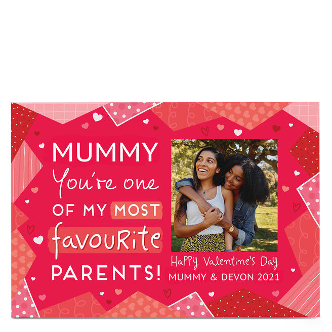 Photo Valentine's Day Card - Favourite Parents Mummy
