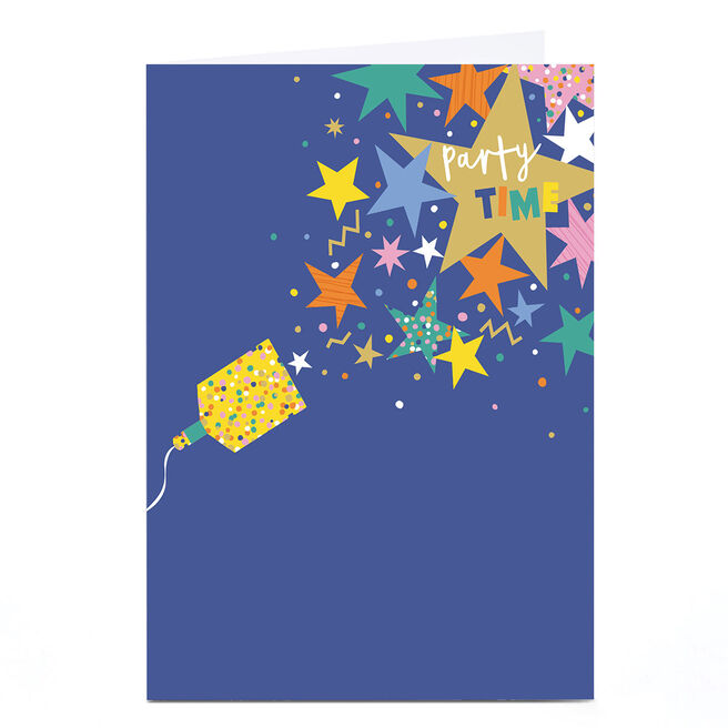 Personalised Birthday Card - Party Time Party Popper