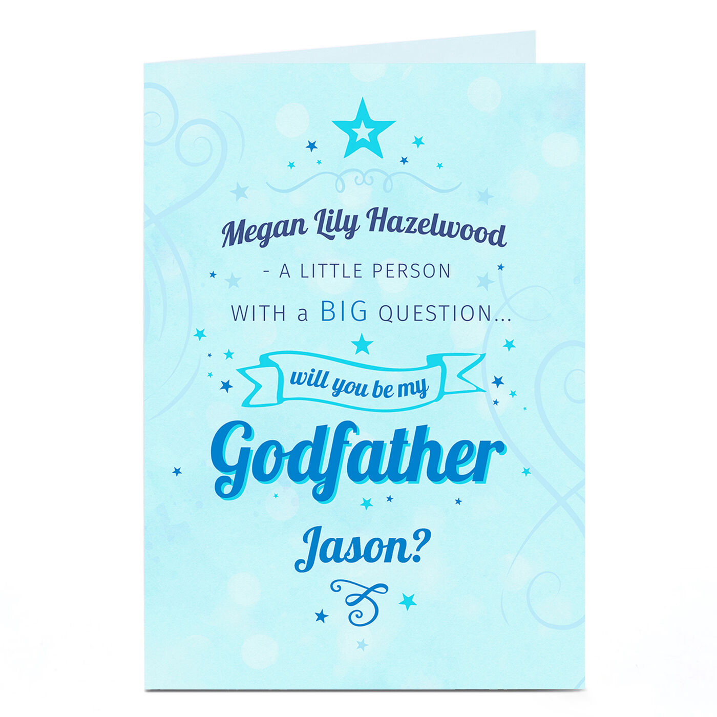 Buy Personalised Card - Will You Be My Godfather? for GBP 2.99 | Card
