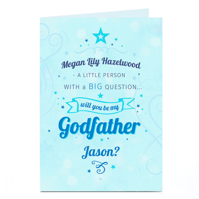Personalised Card - Will You Be My Godfather?
