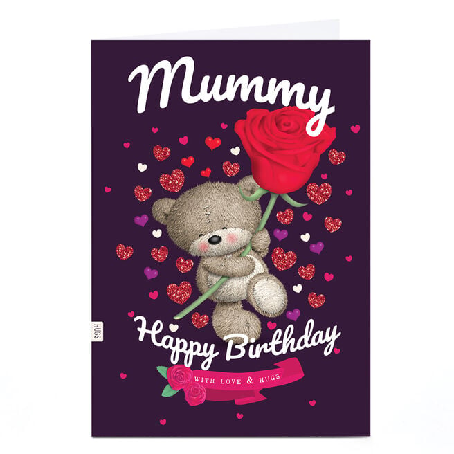 Personalised Birthday Card - Hugs with Rose, Mummy
