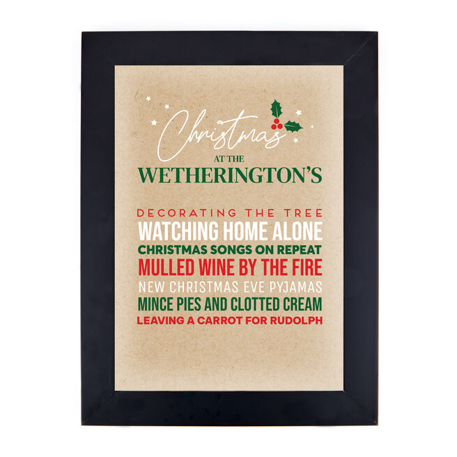 Personalised Christmas Print - Christmas Traditions