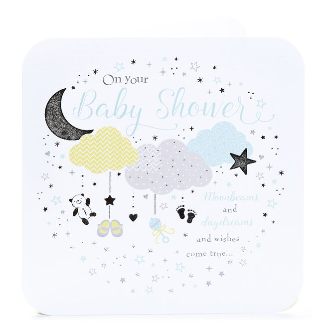 Baby Shower Card - Moonbeams & Daydreams
