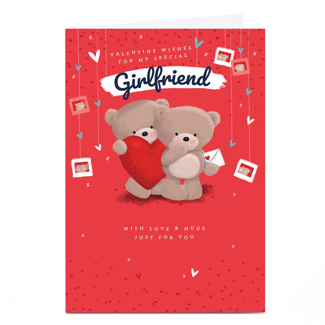 Hugs Valentine's Day Card - With Love and Hugs, Girlfriend