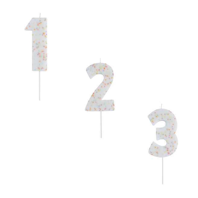 Giant Sprinkle Number Cake Candle (0-9)