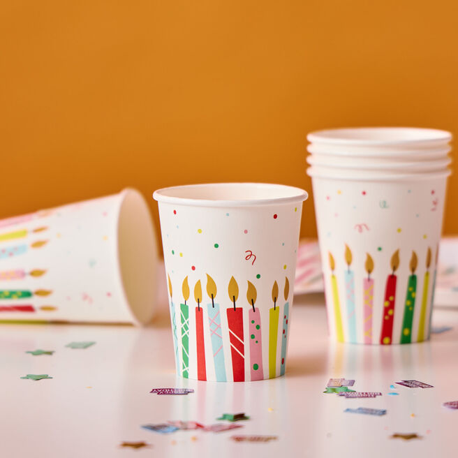 Candles Paper Cups - Pack of 10