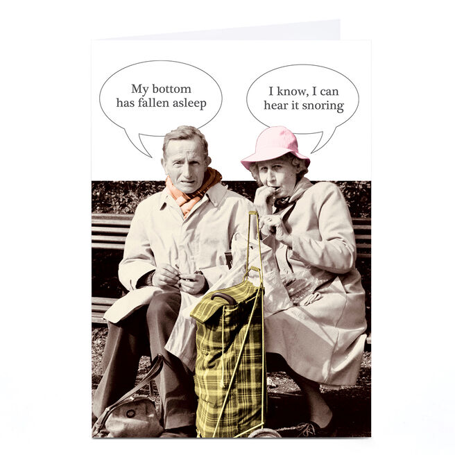 Personalised Birthday Card - My Bottom Has Fallen Asleep