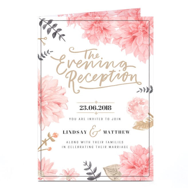 Personalised Evening Reception Invitation - Floral Chic