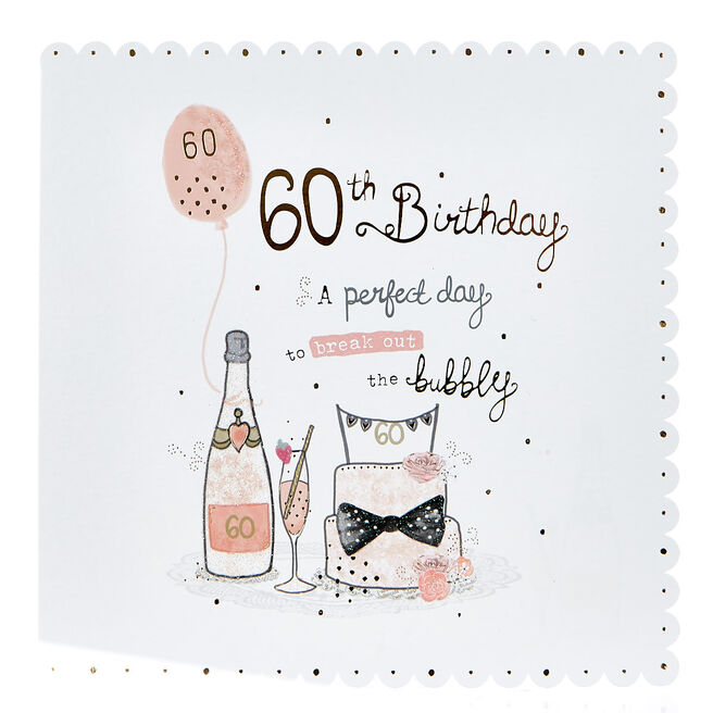 60th Birthday Cards For Female Friend 60Th Birthday Cards, Personalised Dad, Mum, Husband, Wife 60Th Birthday Cards Uk | Card Factory