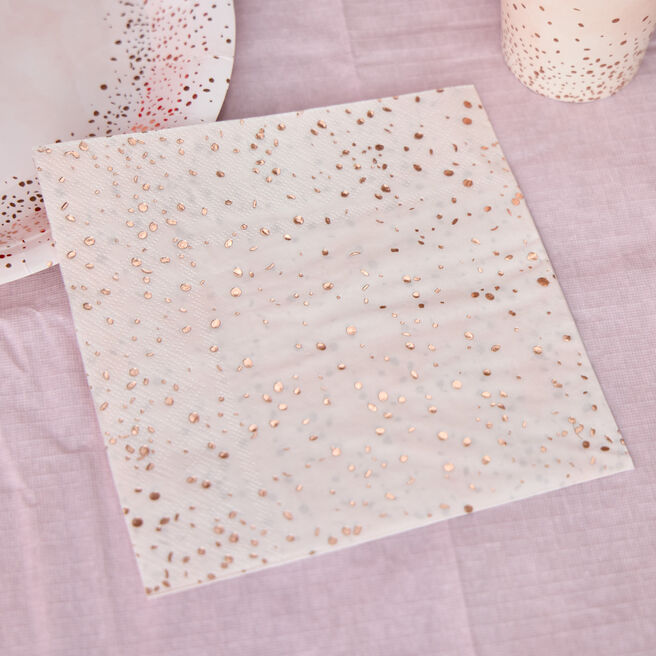 Rose Speckle Paper Napkins - Pack of 20