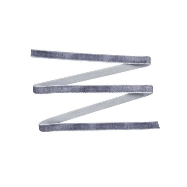 Light Grey Velvet Ribbon 5m 
