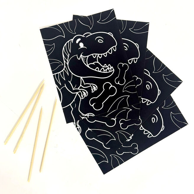 Dinosaur Scratch Art Pack
