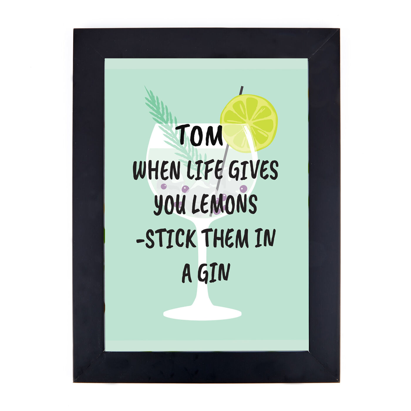 Buy Personalised Gin Print When Life Gives You Lemons for GBP 28.99