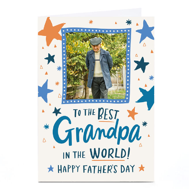 Photo Ebony Newton Father's Day Card - Best Grandpa in the World