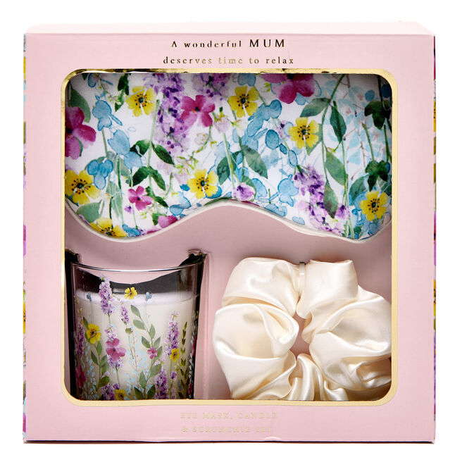 A Wonderful Mum Eye Mask, Candle & Scrunchie Set