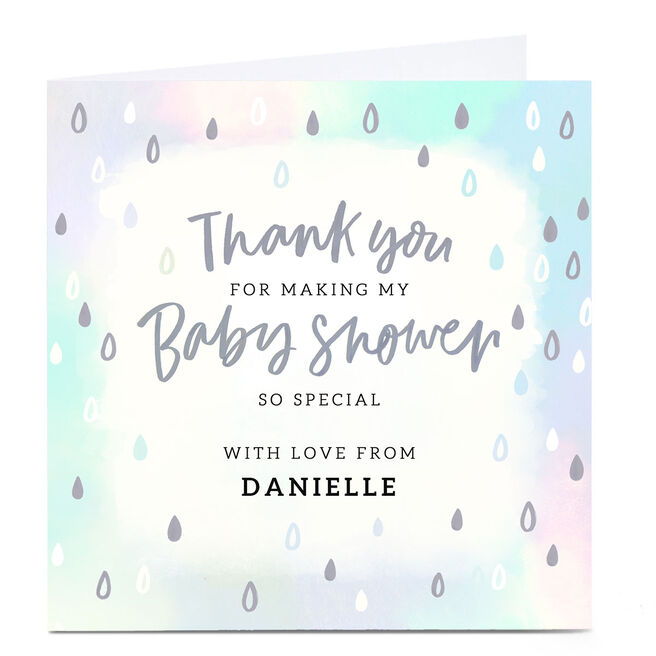 Personalised Thank You Card - Baby Shower 