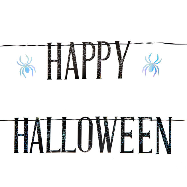 Happy Halloween Iridescent Banner