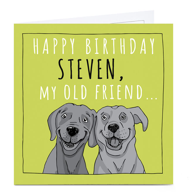 Personalised Totally Pawsome Birthday Card - My Old Friend