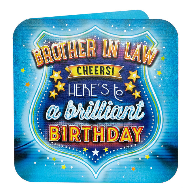 Birthday Card - Brother In Law Cheers