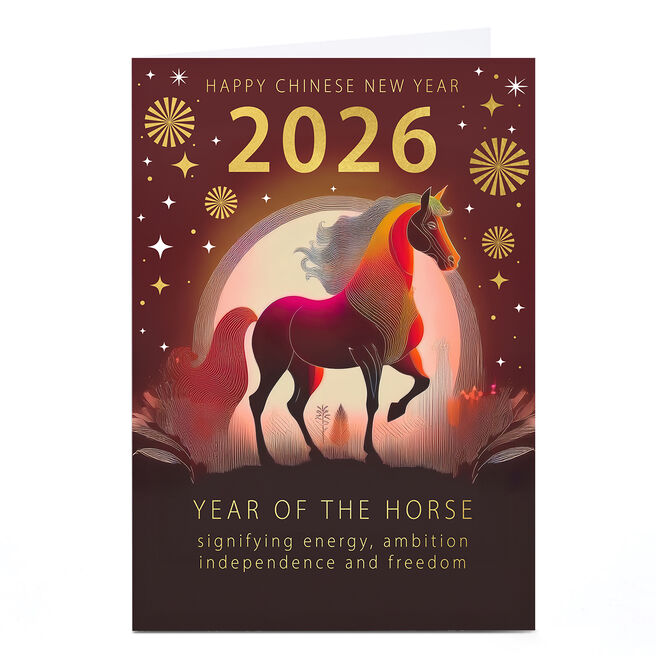 Chinese New Year Card - 2026 Year Of The Horse