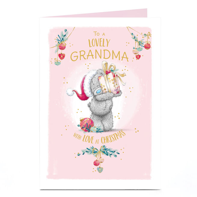 Personalised Tatty Teddy Christmas Card - To a Lovely Grandma