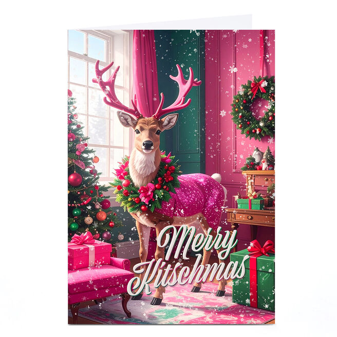 Christmas Card - Merry Kitschmas Reindeer