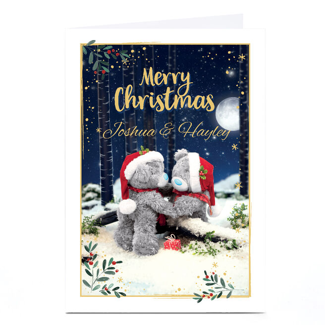 Personalised Tatty Teddy Christmas Card - Merry Christmas Bears, Any Names