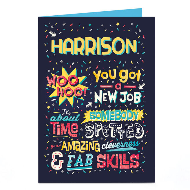 Personalised New Job Card - Fab Skills