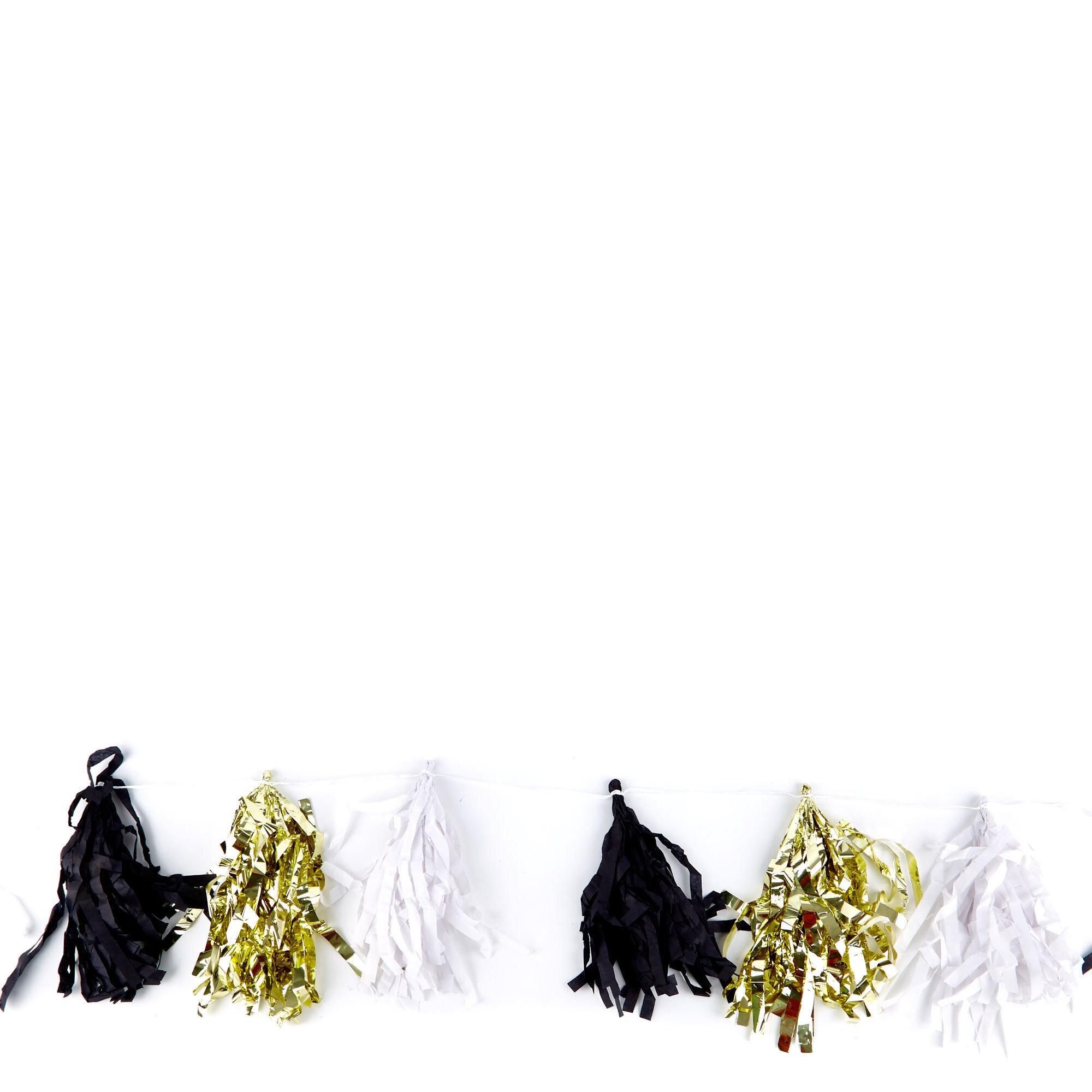 Black and white tassel garland discount
