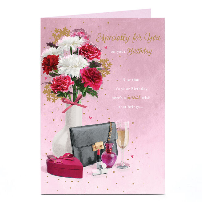 Birthday Card - Pink Flowers